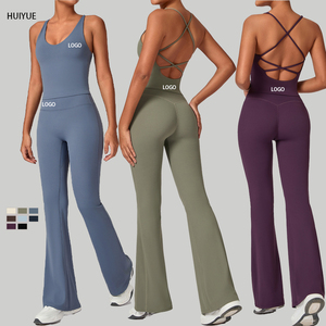 Set Yoga Invisibile Plissettato, Completo Sportivo <span class=keywords><strong>Aderente</strong></span> a Vita Alta ad Asciugatura Rapida per Donna, Ideale per Corsa e Fitness - Product Image 1