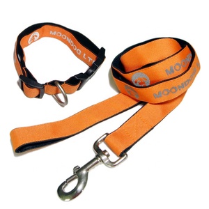 Collier et cuir réfléchissant pour chien, en Polyester et en cuir, avec logo - Product Image 1