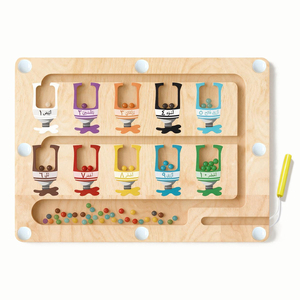 Laberinto Digital Islámico de Madera Magnético, Tablero de Combinación de Números y Colores, Juguete de Conteo Montessori, Aprendizaje Preescolar para Niños de 3 a 5 Años - Product Image 2