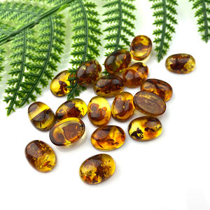 مجوهرات كهرمان طبيعي عالية الجودة، أحجار كريمة على شكل كمثرى بأحجام متغيرة، إمدادات أساسية لإنتاج المجوهرات عالية الجودة - Product Image 2