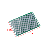 Papan PC Dua Sisi 2.54Mm Papan Sirkuit Cetak Hijau Papan Universal 2X8/3X7/5X7Cm untuk Papan Roti Percobaan DIY