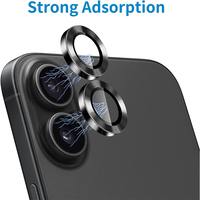 Film de protection d'objectif d'appareil photo 3D intégral pour téléphone portable avec localisateur d'installation pour iPhone 17 Pro Max