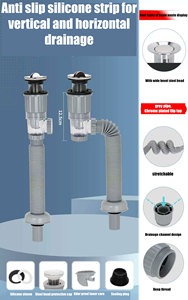 Siphon de <span class=keywords><strong>lavabo</strong></span> flexible anti-odeur à fixation directe usine avec couvercle rabattable et tête en acier à grande biseauté - Product Image 2