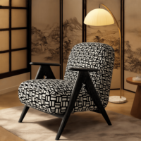 Fauteuil à bascule écologique en teck doré, design moderne et luxueux, housse en coton, rembourrage en mousse, pour salon, chambre, maison