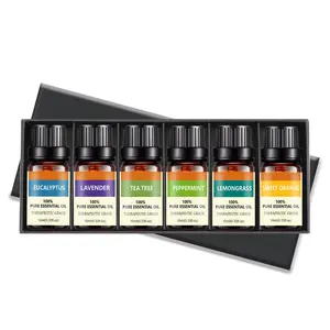 Difusor de aromaterapia orgánico natural puro, aceite esencial de lavanda para árbol de té de rosas de grado terapéutico, venta al por mayor
