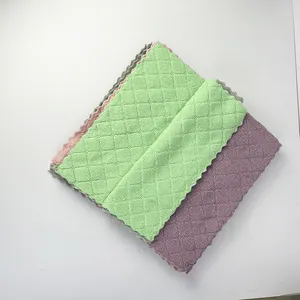 Microfiber Mudah Dicuci Ajaib Kain Pembersih Tebal Kain Terry Handuk Dapur Toko Pabrik Harga Rendah Promosi Microfiber