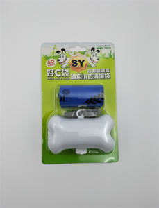 ถุงพลาสติกใส่อุจจาระสัตว์เลี้ยง2ม้วนพิมพ์ลายสีน้ำเงินเป็นมิตรกับสิ่งแวดล้อมโซลูชันการจัดการขยะสำหรับสุนัข tw SY--SHIN Yi - Product Image 6