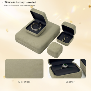 Mini <span class=keywords><strong>Portagioie</strong></span> di Lusso, Set di Custodie per Anelli, Scatola per Gioielli con Materiale in Microfibra Raffinato, <span class=keywords><strong>Design</strong></span> Personalizzabile con Logo - Product Image 2