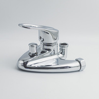 Robinet thermostatique contemporain en chrome, monocommande, économie d'eau, finition polie, avec valve en céramique pour douche