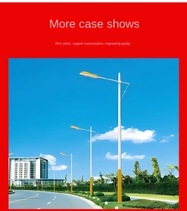 Precio de fábrica 4m 6m 8m 10m 12m Poste de luz de calle de acero galvanizado con recubrimiento en polvo con alta calidad - Product Image 3