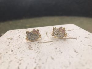 Nuovi <span class=keywords><strong>Orecchini</strong></span> a Forma di Gatto Placcati Oro con Zirconi, Gioielli Cartoon Animali, Dolci <span class=keywords><strong>Orecchini</strong></span> a Forma di Gattino <span class=keywords><strong>per</strong></span> Ragazze - Product Image 4