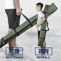Sac de transport pour cannes à pêche en toile 600D imperméable, grande capacité, bandoulière réglable pour accessoires de pêche