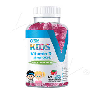 Ready-to-Ship Kids <b>Vitamin</b> D3 Gummies Stock & Custom Private Label Fast Delivery for Immune Support - Product Image 1