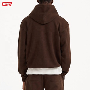 Felpa con Cappuccio Oversize da <span class=keywords><strong>Uomo</strong></span> in 100% Cotone French Terry 420 GSM, Stile Streetwear con Spalle Scese, Personalizzabile con Ricamo - Product Image 4