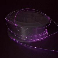 Cable de Fibra Óptica PMMA de 12000m/rollo, 0.25MM, Guía de Luz de Plástico con Extremo Luminoso para Ropa Luminosa