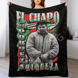 Personnalisation du canapé EL Chapo Guzman EL HERALDO DE MEXICO design climatisation lit en flanelle polaire célébrités couvertures mexicaines - Product Image 3