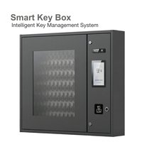 Gabinete de Llaves Inteligente con 50 Ranuras, Caja Fuerte con Control de Llaves RFID, Sistema Electrónico de Gestión de Llaves, Montaje en Pared, NFC, Huella Dactilar, Reconocimiento Facial