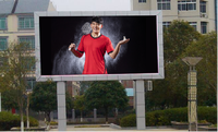 Mur vidéo LED tactile résistif extérieur P5 avec luminosité de 5500 cd/m², indice de protection IP65, support publicitaire multimédia