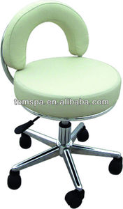 Chaise de salon de beauté TOMSPA moderne, chaise de <span class=keywords><strong>barbier</strong></span> en cuir PVC pivotante avec base à roulettes pour salon et bureau à domicile TS-3104C - Product Image 4