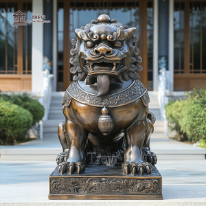 Tradizionale bronzo statua Fu cani <span class=keywords><strong>leoni</strong></span> cinesi guardiani per la vendita - Product Image 6