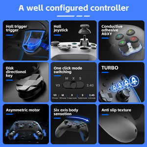 Manette de jeu mobile sans fil G6 six axes avec double capteur Hall et joystick 3D <span class=keywords><strong>pour</strong></span> Nintendo Switch, <span class=keywords><strong>PC</strong></span>, Android, iOS, multiplateforme - Product Image 5