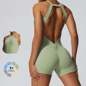 2025 OEM grande taille quatre voies extensible réversible moulant sport séchage rapide femmes Yoga Shorts Spandex/Nylon pêche bas - Product Image 2