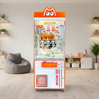 Machine à griffes métallique avec distributeur de jouets à monnayeur et carte de crédit, garantie 1 an pour centres commerciaux et salles de jeux
