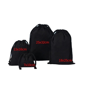 Bolsa Ecológica de Tela Reciclable con Cordón de Borlas, Diseño Liso, Algodón Natural, Impresión Serigrafiada, 7*10cm, para Regalo - Product Image 1