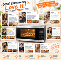 Four à micro-ondes de comptoir avec panneau de commande numérique, préréglages à touche rapide, minuterie de cuisine et fonctions de décongélation