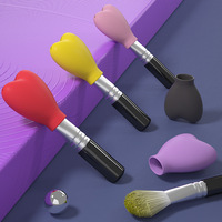 3 packs de brosses Organisateur anti-poussière Protecteur de rangement Silicone Cosmétique Maquillage Brosse Protecteur Capuchon de brosse