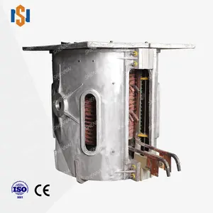 Tilting scrap steel iron electric melting induction furnace machine