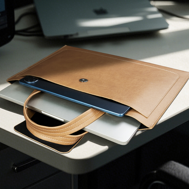Support Customized Company Logo Branding Laptop Folder Bag Waterproof PU Leather Portable Document Bag