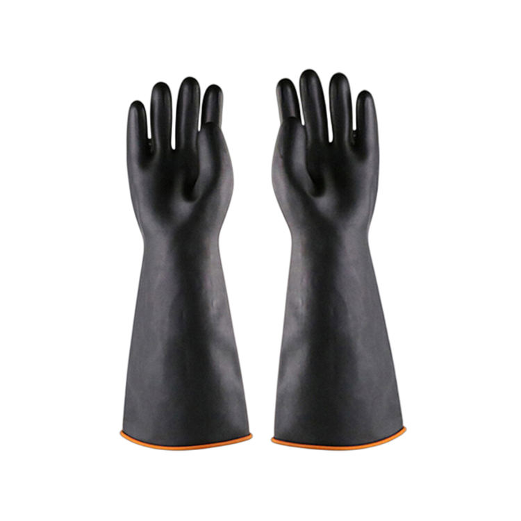 Säure-und alkali beständiger Latex 35 45 55 CM Schwarze industrielle Chemikalien schutz handschuhe