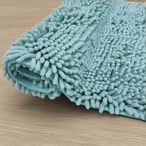 Tapis de bain moderne et confortable en chenille antidérapant, absorbant l'eau, avec motif original pour la maison, l'hôtel et la zone des toilettes - Product Image 2