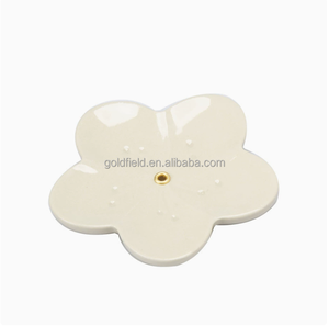 יוקרה מודרנית קרמית דובדבן פריחת קטורת מחזיק ומגש ידידותי לסביבה אנטי ריח - Product Image 5