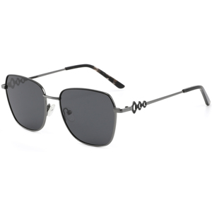 Lunettes de soleil rectangulaires unisexes, monture noire intégrale, protection UV400, style tendance, protection solaire pour adultes - Product Image 1