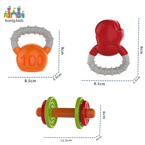 Konig Kids - Juego <span class=keywords><strong>de</strong></span> 3 Sonajeros <span class=keywords><strong>de</strong></span> Silicona Suave <span class=keywords><strong>para</strong></span> Bebés, Mordedores <span class=keywords><strong>de</strong></span> Grado Alimenticio <span class=keywords><strong>para</strong></span> 0-24 <span class=keywords><strong>Meses</strong></span>, Unisex - Product Image 4