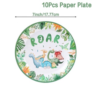 En Stock Fête D'<span class=keywords><strong>anniversaire</strong></span> Dinosaure Vaisselle Gobelets En Papier Assiettes Pour Enfants Garçon Roar Décorations De Fête D'<span class=keywords><strong>anniversaire</strong></span> Fournitures - Product Image 2