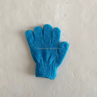 Gants de bain exfoliants en nylon à cinq doigts avec logo personnalisé pour éliminer les peaux mortes