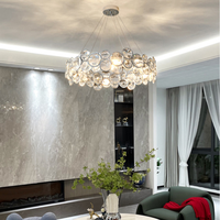 Lustre moderne en cristal K9 LED de haute qualité, verre de Murano fantaisie, couleur unique, grande taille pour la décoration de magasin, de maison ou de bar