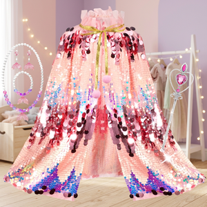 Baguettes de fée sirène pour enfants, accessoires en plastique à paillettes, accessoires de fête pour filles, bâtons magiques, âges 5-7 ans - Product Image 3