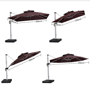 Parasol solaire de luxe en aluminium de haute qualité pour marché commercial, patio, jardin, extérieur avec lumières LED - Product Image 4