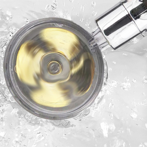 Pommeau de douche à économie d'eau, haute pression, à jet turbo-hélice, avec ventilateur intégré, filtre et fonction pluie, accessoire de salle de bain - Product Image 3