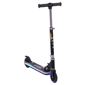 Patinete para niños de 2 ruedas, plegable, altura ajustable, ruedas de PU, para mayores de 6 años, color negro - Product Image 4