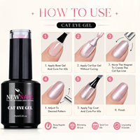 Vernis gel œil de chat avec logo personnalisé nouveau style de vernis à ongles UV sans cruauté et non toxique Soak Off Design français Source de lampe à LED pour le bricolage