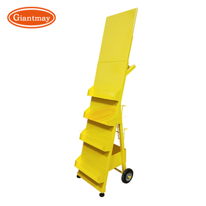 Подгонянная оптовая продажа, свободно стоящая напольная металлическая подставка для брошюры, держатель для журнала, для продажи, дисплей с колесами - Product Image 2