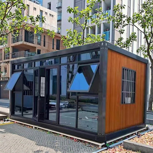 SKYLINE 20ftプレハブコンテナホームイージーインストールフラットパックオフィスサンドイッチパネルスチール建筑フレームワークショップ - Product Image 2