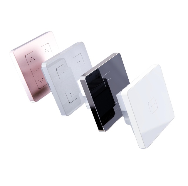 1 2 3 4 Gang Intelligent Light Switch Tuya Zigbee Z-wave Alexa Smart Life Wifi Wall Switch With Tempered Glass Touch Screen
