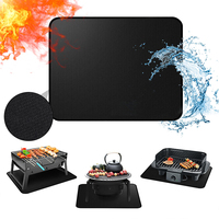 BBQ de haute qualité sous Grill Pit Mat Fire Pit Tapis de sol avec revêtement en silicone