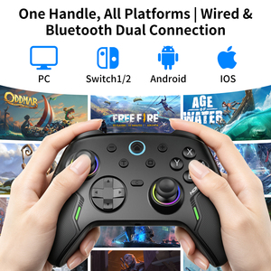 Controlador de juego inalámbrico Honcam Hall Trigger Hall Joystick Switch2 con sensor de 6 ejes y doble vibración para PC, Switch, Android e iOS. - Product Image 4